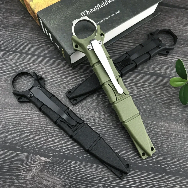 SOCP BM 176 EDC Tactical Knife 440C Spear Point Fixed Blade with Kydex Sheath Outdoor Hunting Survival Knives