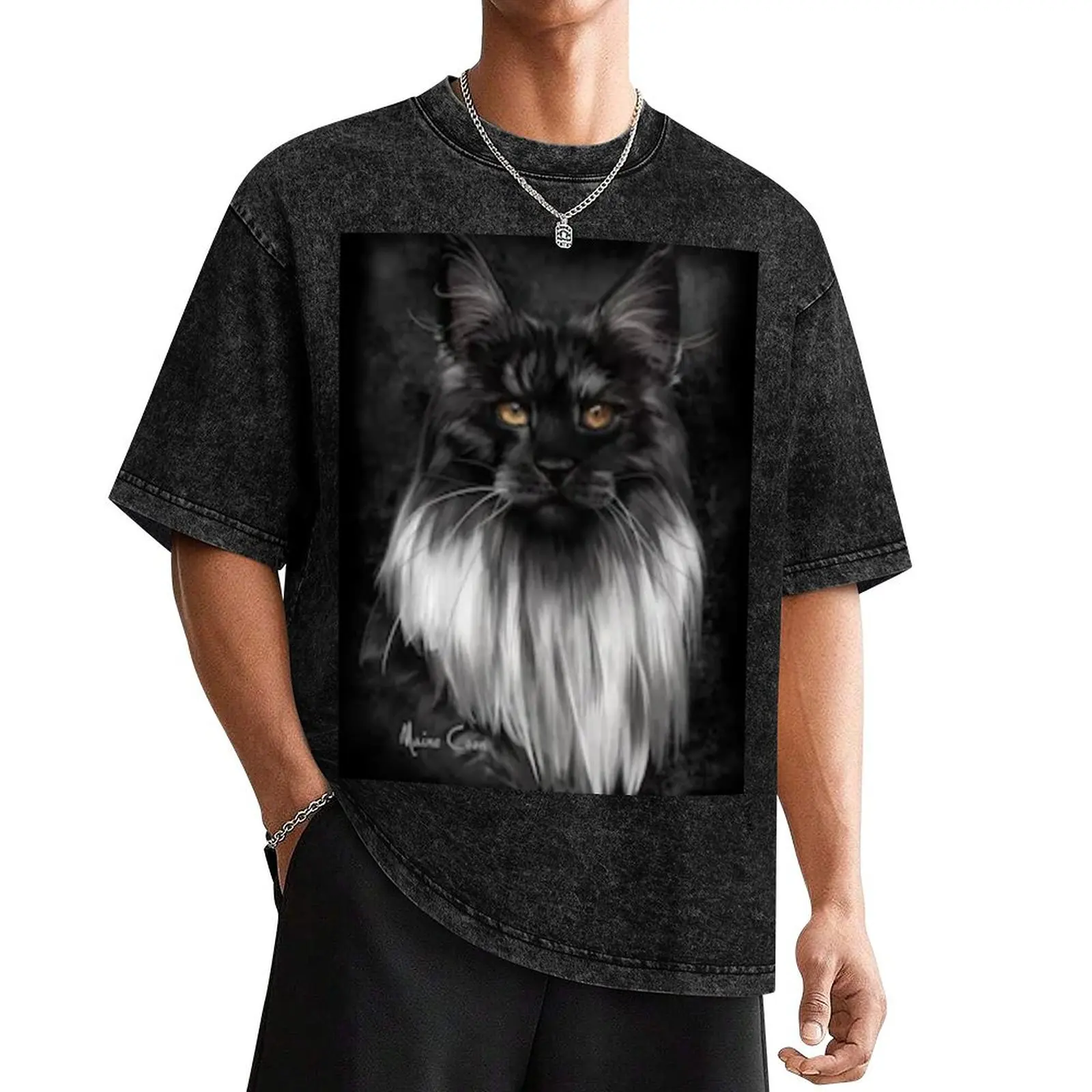 

maine coon T-Shirt quick drying shirts graphic tee funny t shirts men