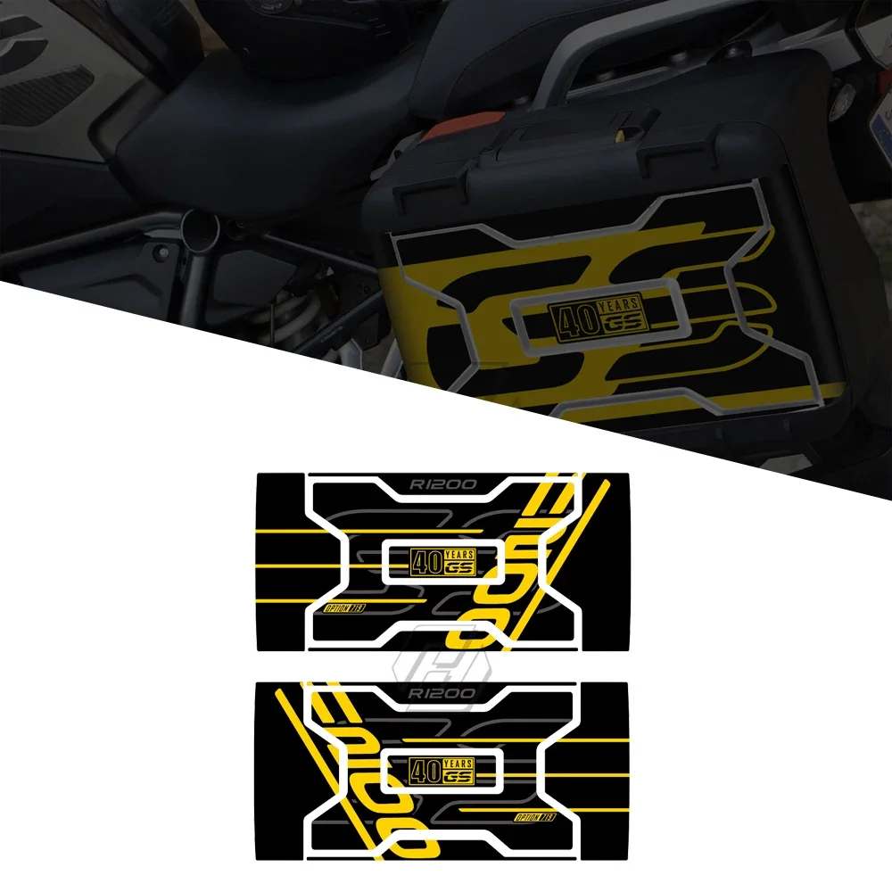

For BMW Vario Case 2004-2012 40 Year GS R1250GS Triple Black Decals Motorcycle Graphic Sticker for Enhanced Bike Customization