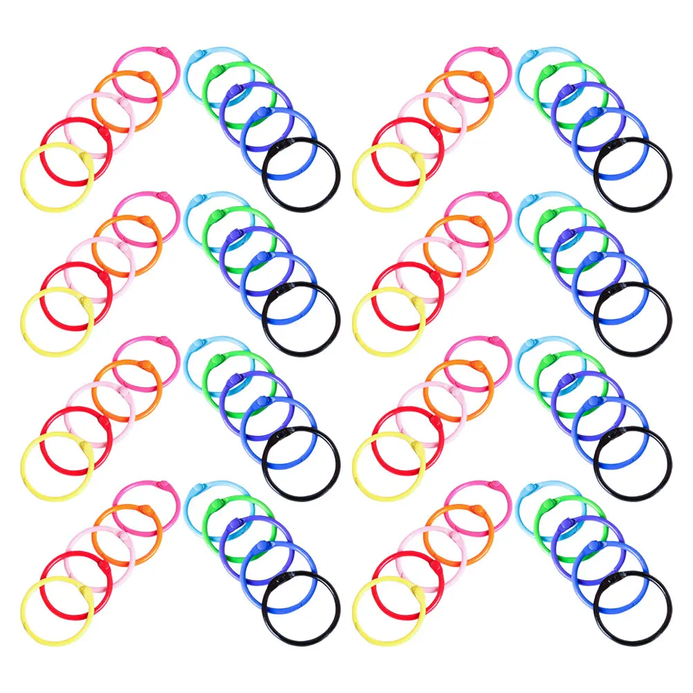 120pcs Metal Binder Rings Loose Leaf Notebook Rings Easy Openable Smooth Finish For Office School Binding Supplies Craft