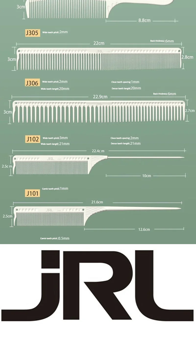 JRL Original Full Range Echte Friseurkämme Professionelle Friseur-Haarkämme Bartkämme Hohe Temperaturbeständigkeit 240 ° – Detail 4