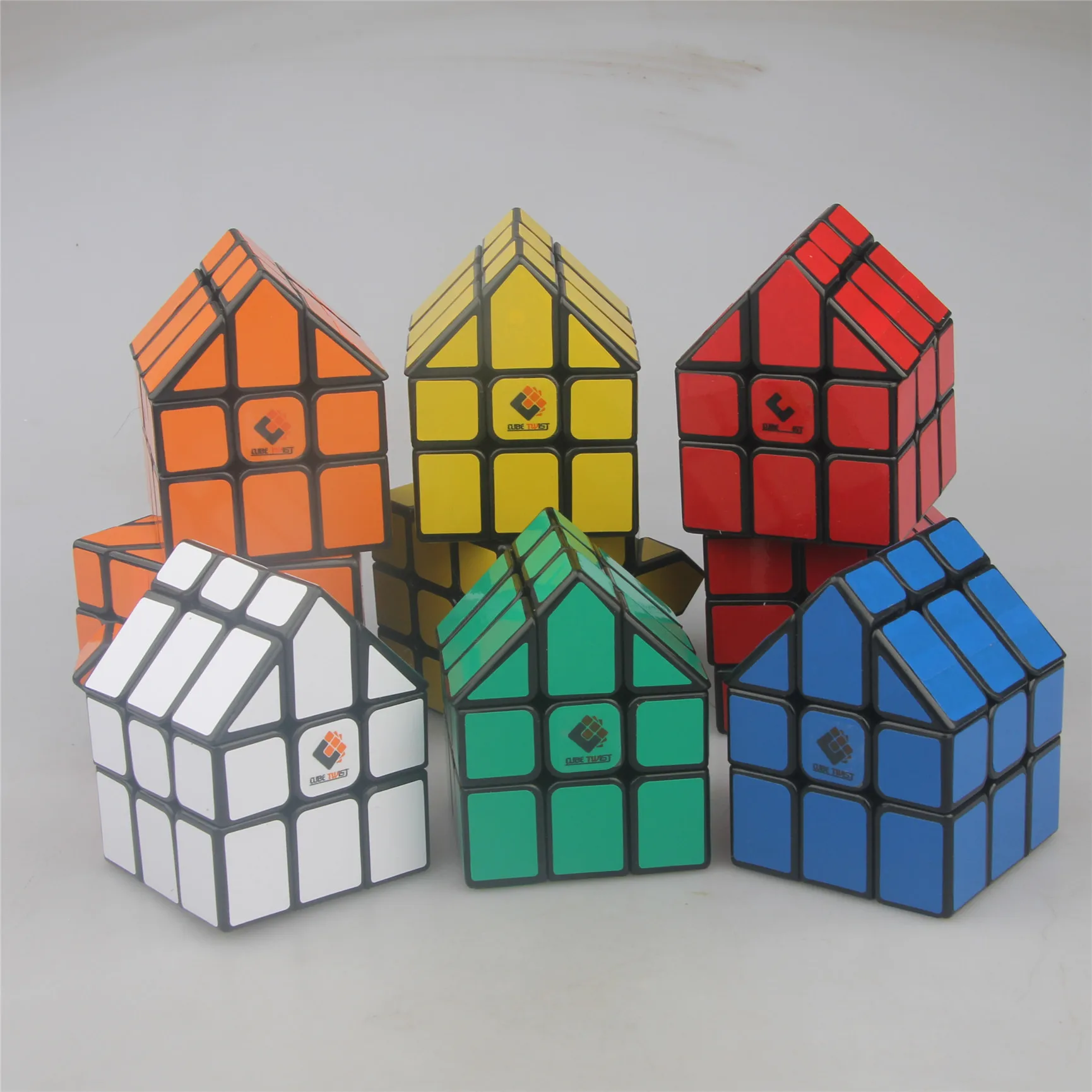 [Wisdom] 3x3 Cube Puzzle Maison Monochrome Cube 3x3 Maison Transformant Maison Magique Cube Puzzle Loisirs Jouet Cadeau et Décoration