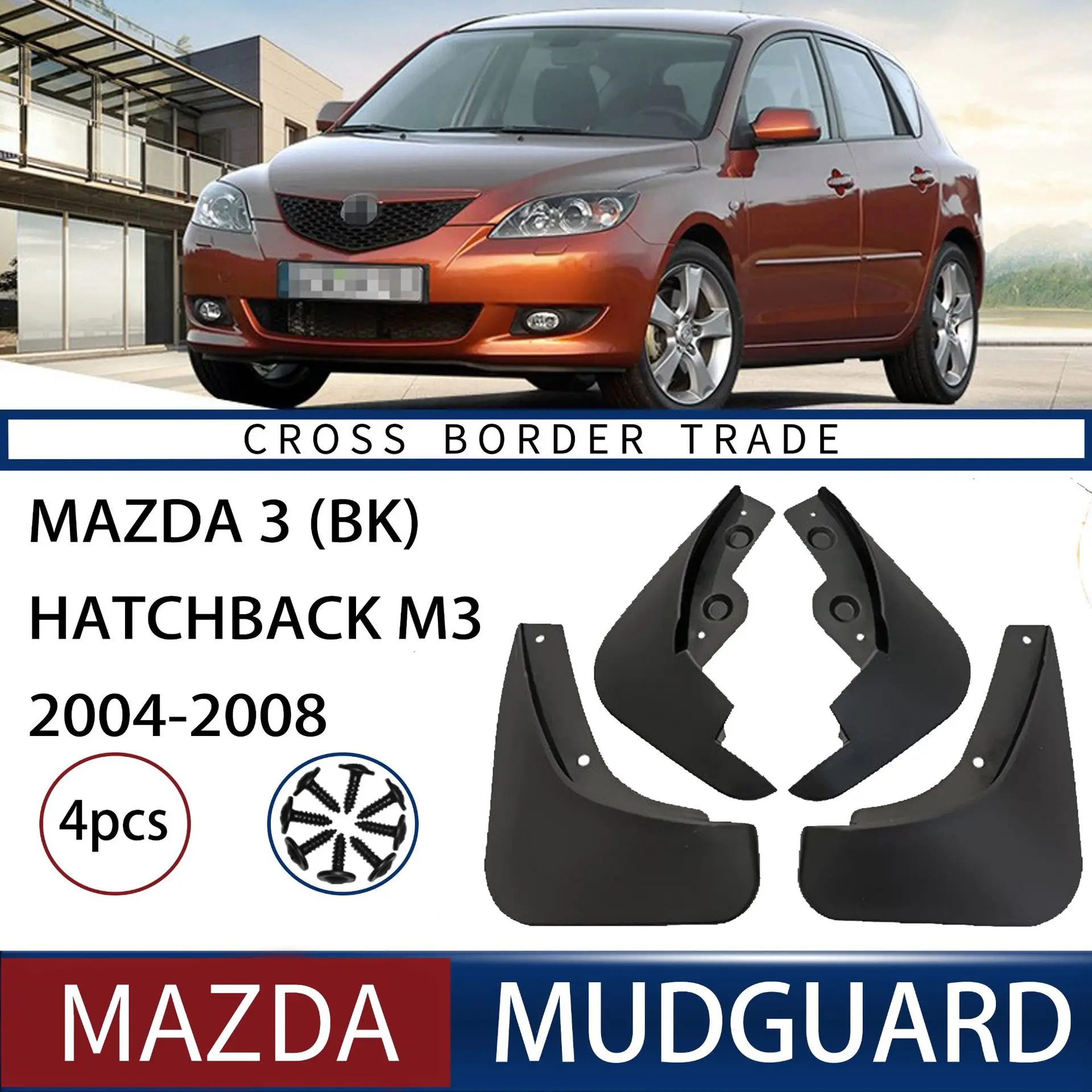 

FOR mazda 3 2004-2008 Car Molded Mud Flaps Splash Guards Mudguards Front Rear Styling Front Rear Car Accessories