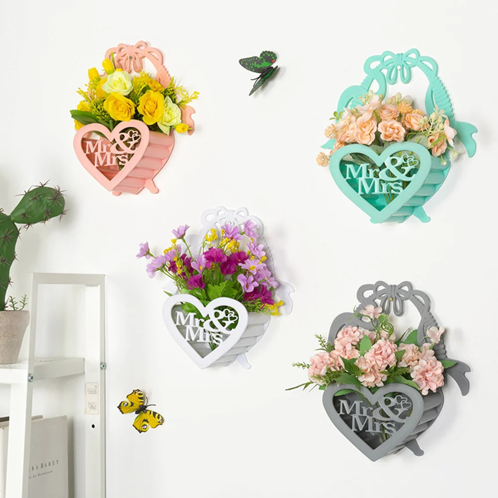 

Romantic Heart Shape Hanging Wall Flower Basket Plant Holder Hanging Planter Garden Decor Flower Container Garden Basket