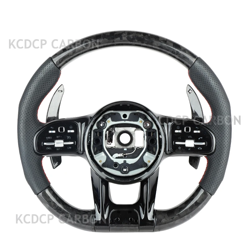 

Steering Wheel for Benz a B E GLA CLA GLC GLS GLE C Class C63 E63 S63 G63 G65 Gt63 Old Model Upgrade Sports Led Carbon Fiber