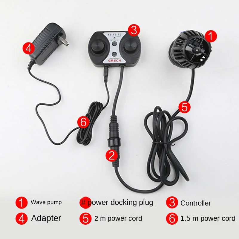 SUNSUN GRECH DC 24V CW fish tank inverter surf pump aquarium wave pump mute magnet fixed external controller CW-110 120 140 160