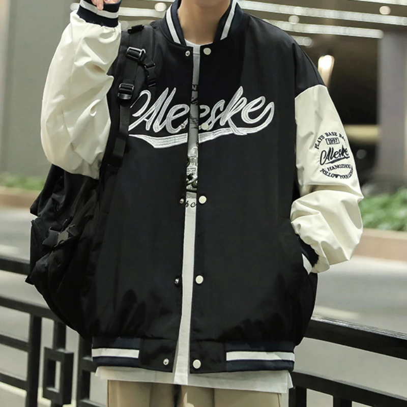 

Men's Baseball Suit Jacket Ins Trend Students Korean Version of Loose Joker Jacket Coat Spring Autumn