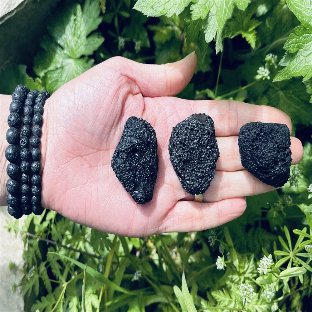 غير النار الروائح الناشر الحجر والأحمر والأسود والصخور البركاني ، حصيرة الكريستال الأصلي ، أسفل الأسود #2