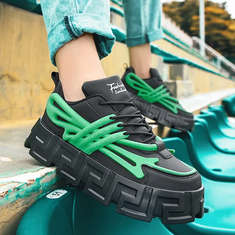 

Casual Shoes For Men Street Style Walking Shoes Sneakers Thick Bottom Running Basketball Shoes Male Vulcanized Sneakers Men