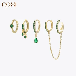 ROXI Ear Jewelry Set Water Drop Suit Earrings For Women Fashion Tassel Hoop Earring Piercing Pendientes Casual Street Jewelry
