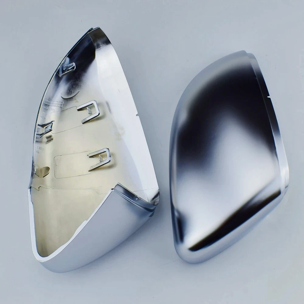 

ZV-2x For VW MK6 Golf 6 GTI 2009-2019 Matt Chrome Mirror Cover Silver Rearview Side Mirror Cap Housing Car Accessories