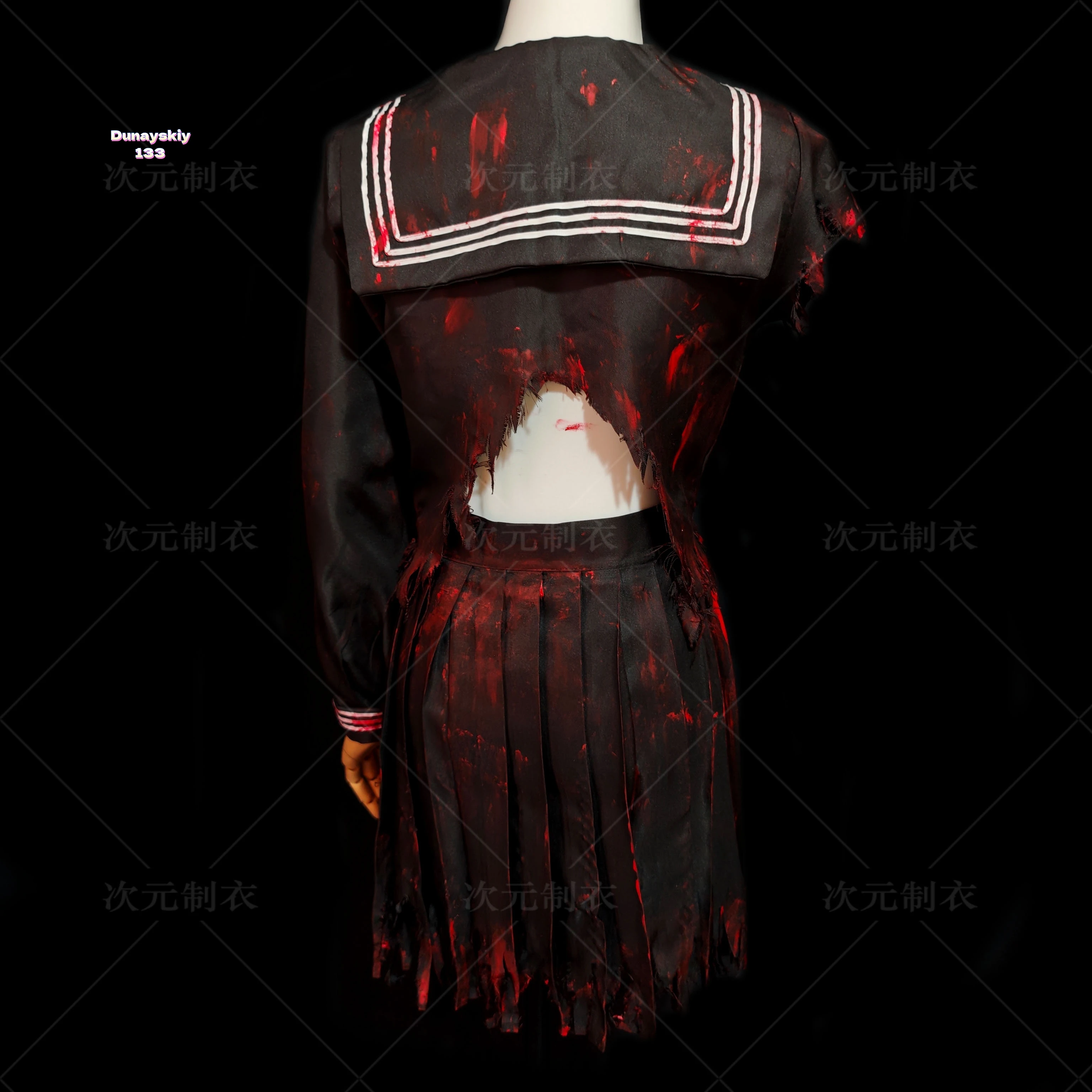 Hinako Shimizu JK Cosplay Costumes Wig Fox Mask Shoe Prop Silent Handmade Vintage Battle Damaged Horror Halloween Props