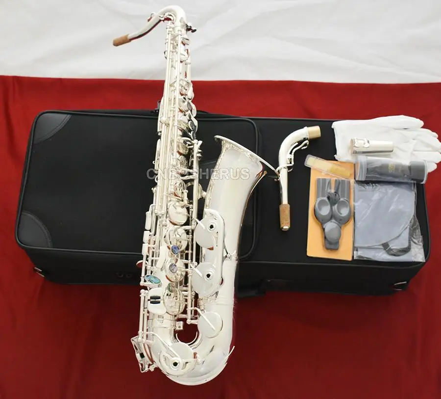 

Brand New Shine Silver C Melody Saxophone C Tone High F# sax
