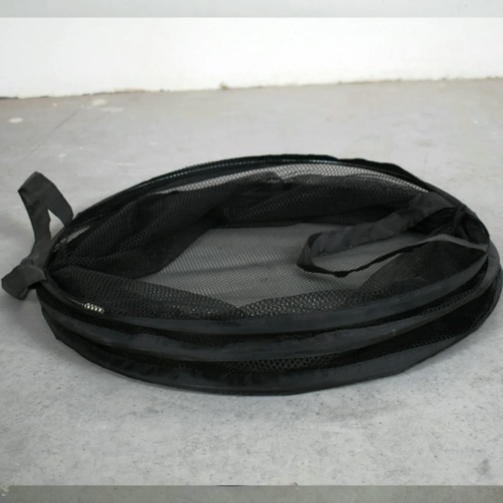 

Foldable Laundry Black Mesh Design Space Saving Breathable Clothes Storage Container For Bathroom Kitchen Hotel Use Dirty