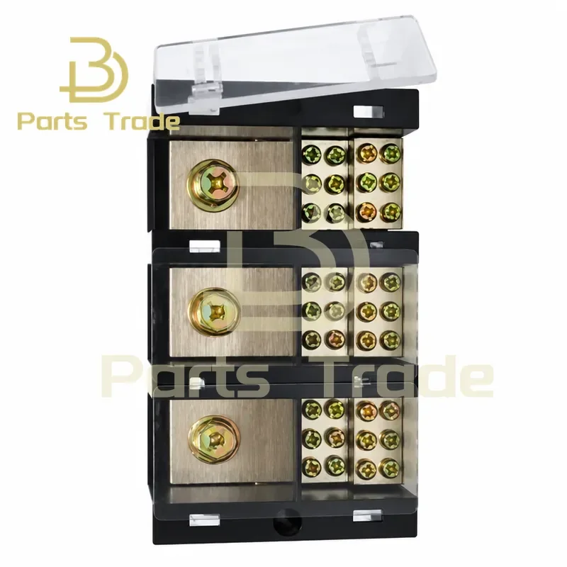 for Three-phase Three-wire Power Distribution Block 3 Pole Terminal Wiring Module Splitter 250A Current Copper Junction Box