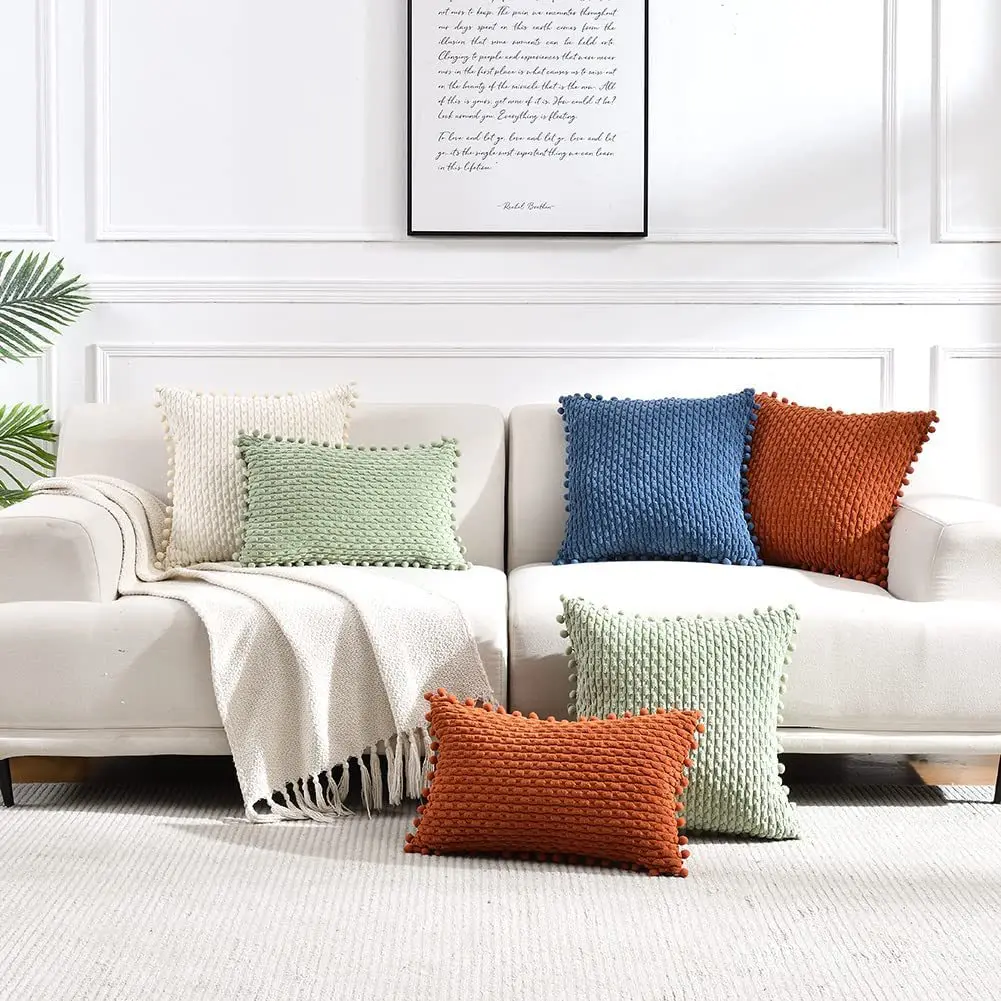 

45x45cm Throw Cushion Cover Stylish Modern Simple Nordic Light Luxury Living Room Sofa Bedroom Comfortable Pillow Case Cover
