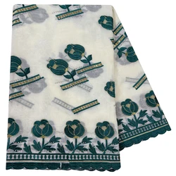 100% Cotton Fabric Rayon Cotton Thread Eembroidered Scarf Dubai Excellent Style African Women Hijab Muslim Scarf High Quality