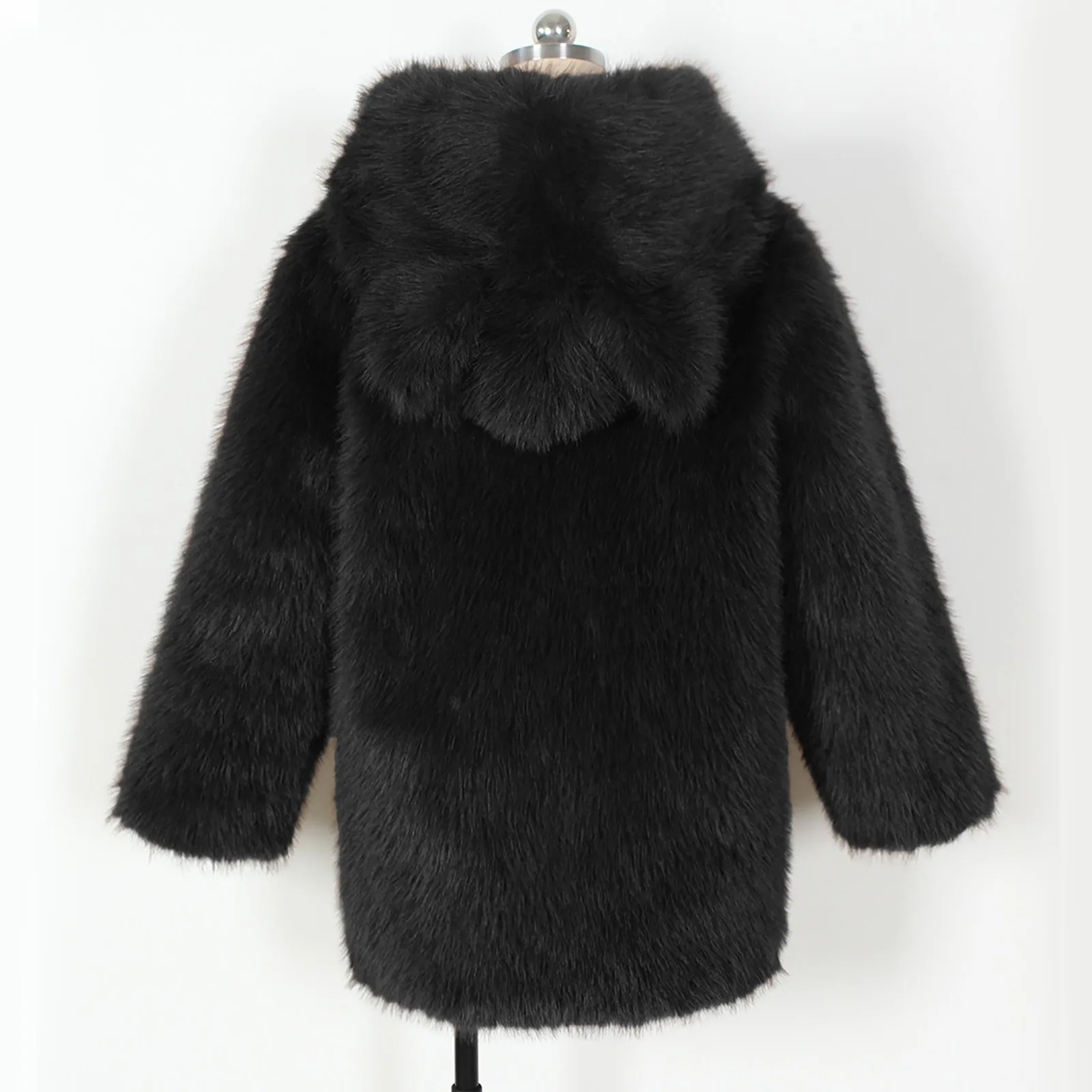 2025 Winter Mode Strickjacke Streetwear Frauen Plüsch Faux Pelzmantel Weibliche Casual Drehen Unten Kragen Langarm Warme Mantel