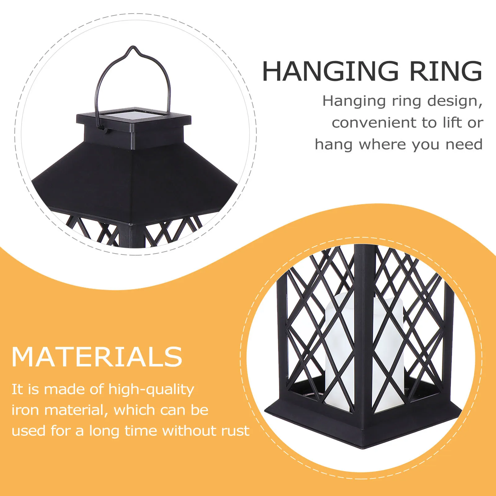 1 قطعة LED ضوء الشمس الحديد المطاوع خمر فانوس الإضاءة الدافئة ل ساحة حديقة الشمسية الرياح مصباح مصباح حديقة #1