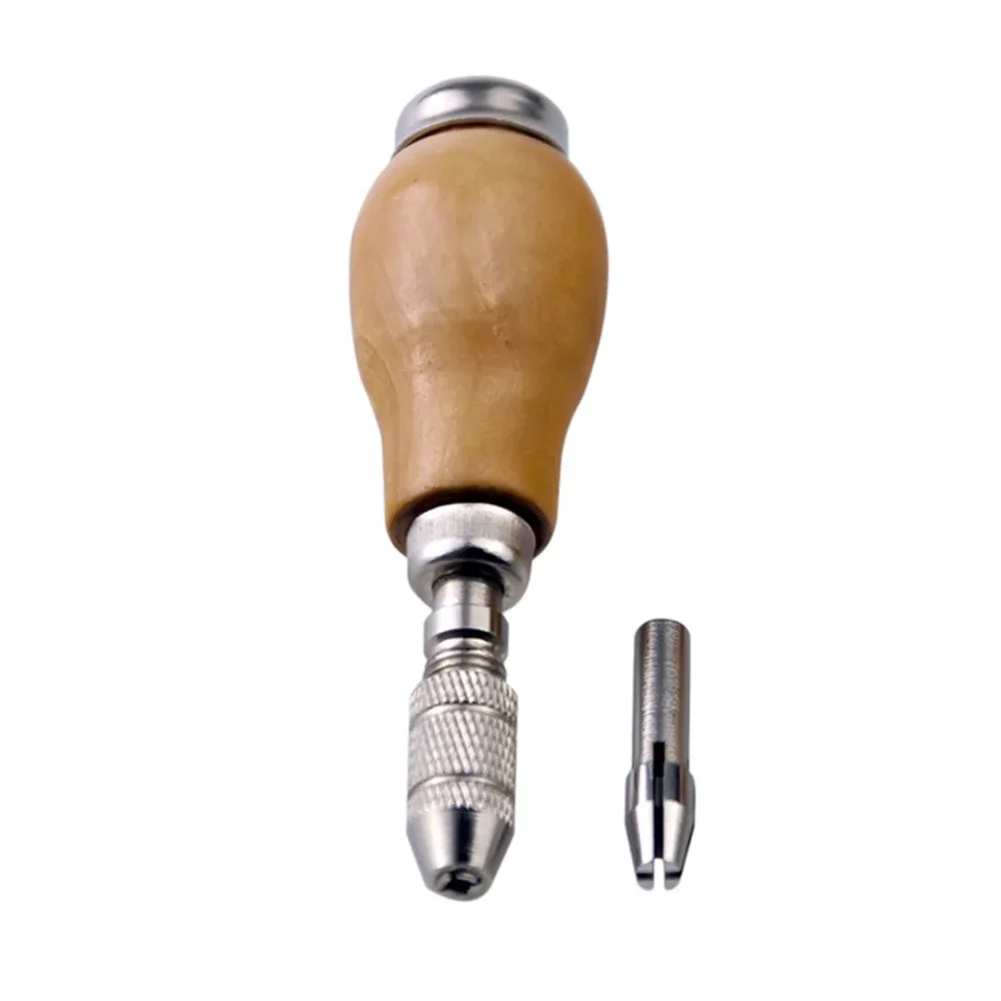 Jeweler Pin Vise Vice With Wooden Handle And Chuck For Precise Wire Wrapping Twisting And Drilling In Jewelry And Repair Use