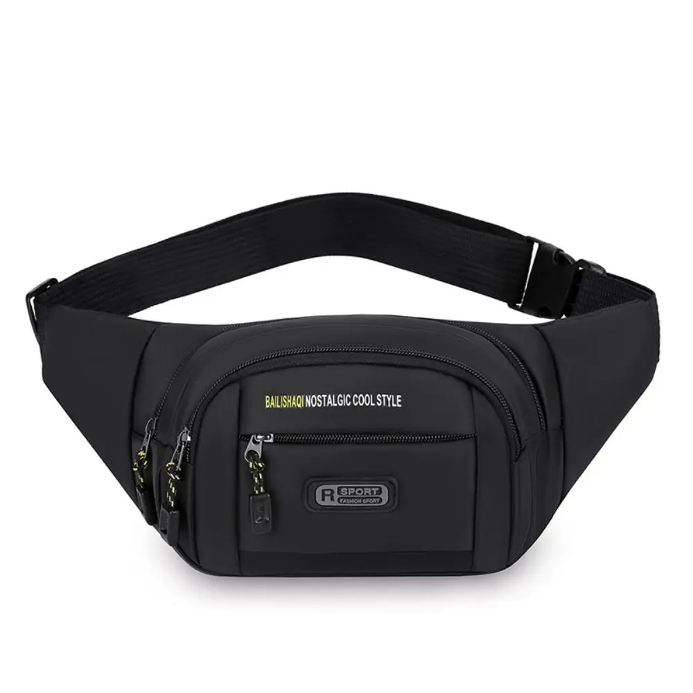 

New Oxford Men Waist Bag Anti-theft Large Capacity Sports Mobile Phone Bag Business Cashier Wallet Multi-layer Chest Bag