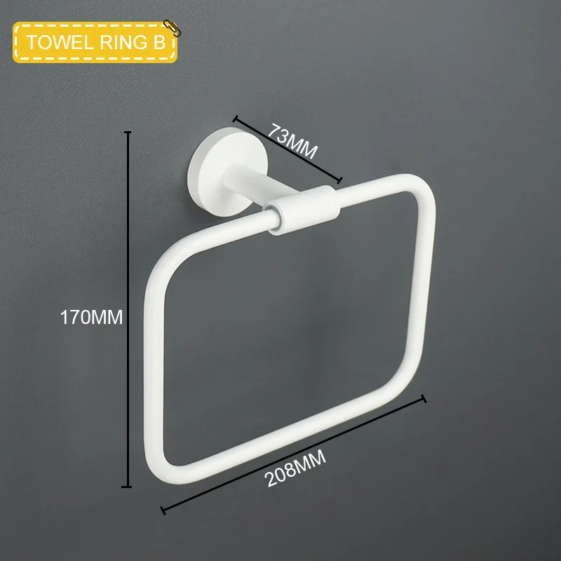 ماتي الأبيض خطاف تعليق المعاطف منشفة بار الأنسجة حامل فرشاة المرحاض الصابون السائل وعاء صحن الصابون الحمام قلادة مجموعة #3