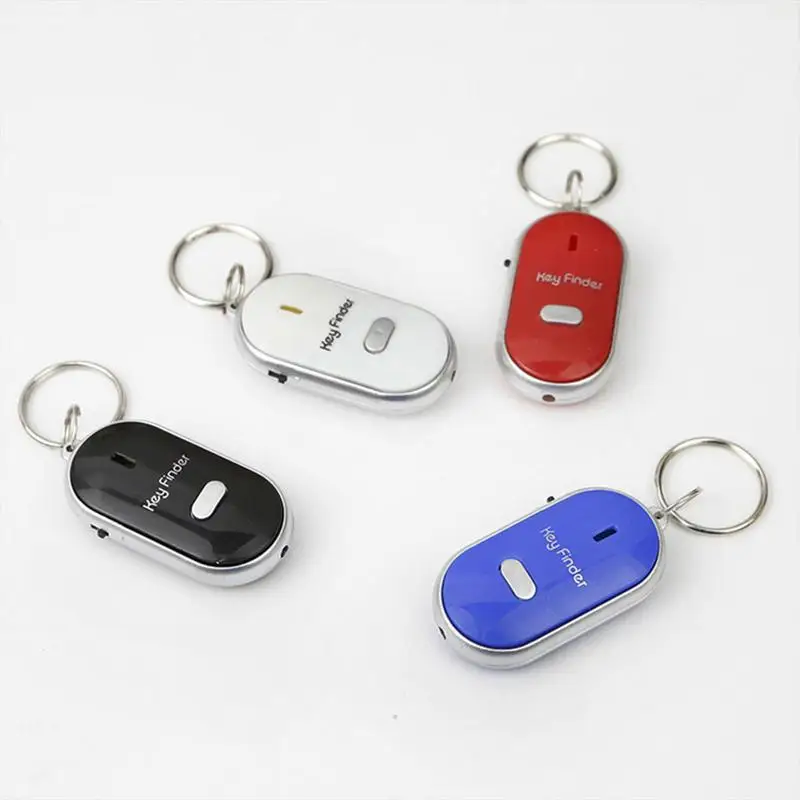 LED Key Finder Locator Find Lost Keys Chain Keychain Whistle Sound Control Torch Mini Portable Whistle Key Finder Keychain