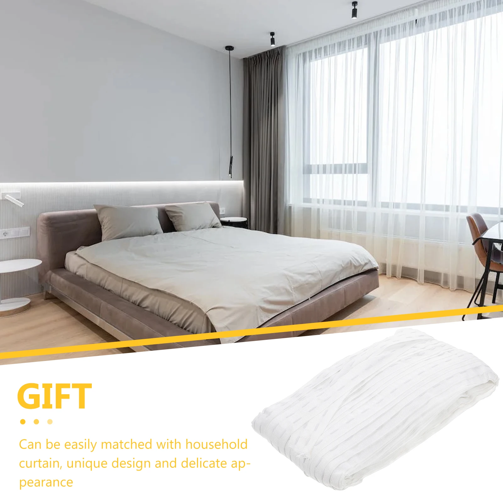 

1 Roll Polyester Curtain Tape Curtain Head Tape For Home Decor Heavyweight Lightweight Curtains Shading Cloth Strap Easy