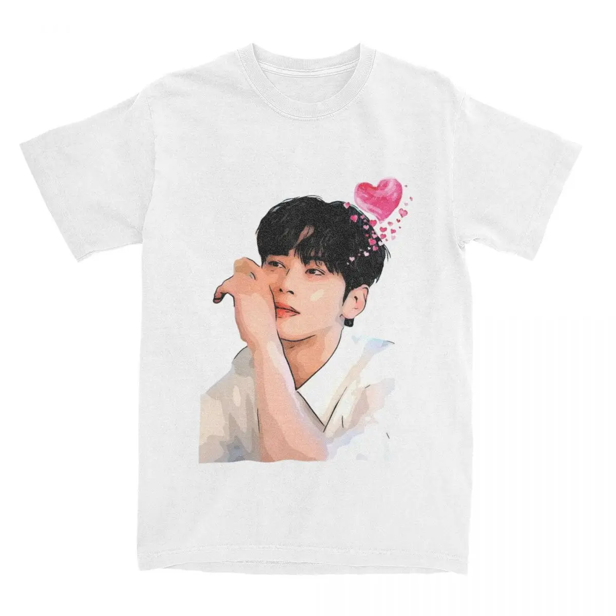 Cha Eun Woo Fan Gifts Kpop Korea Men Women T Shirts Accessories Casual Tee Shirt T-Shirts Pure Cotton Summer Tops