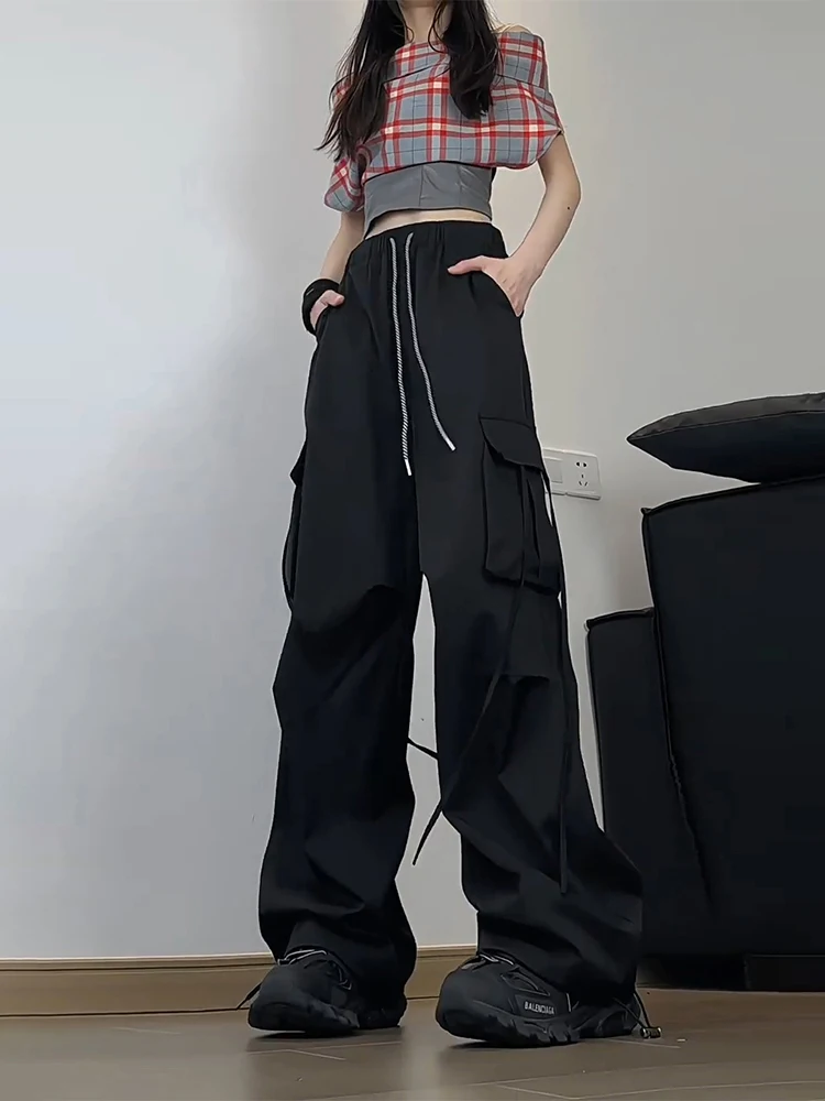 

Мужские летние брюки American Sle Functional Bla Work Trousers: модные, брендовые, свободные, прямые, широкие, длинные, с драпировкой