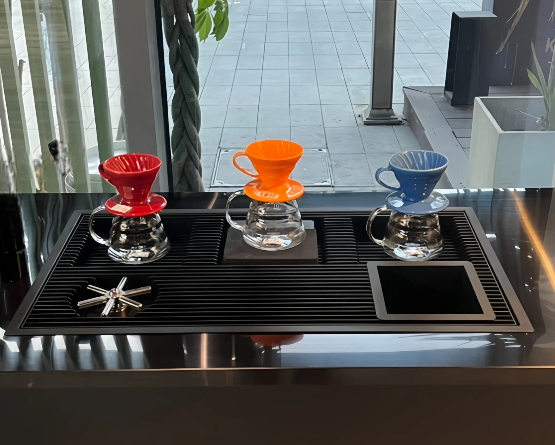 Coffee Hand brewing table Drainage basin Bar Cafe utensils Cup washer Environmentally friendly and reusable Automatic stainless