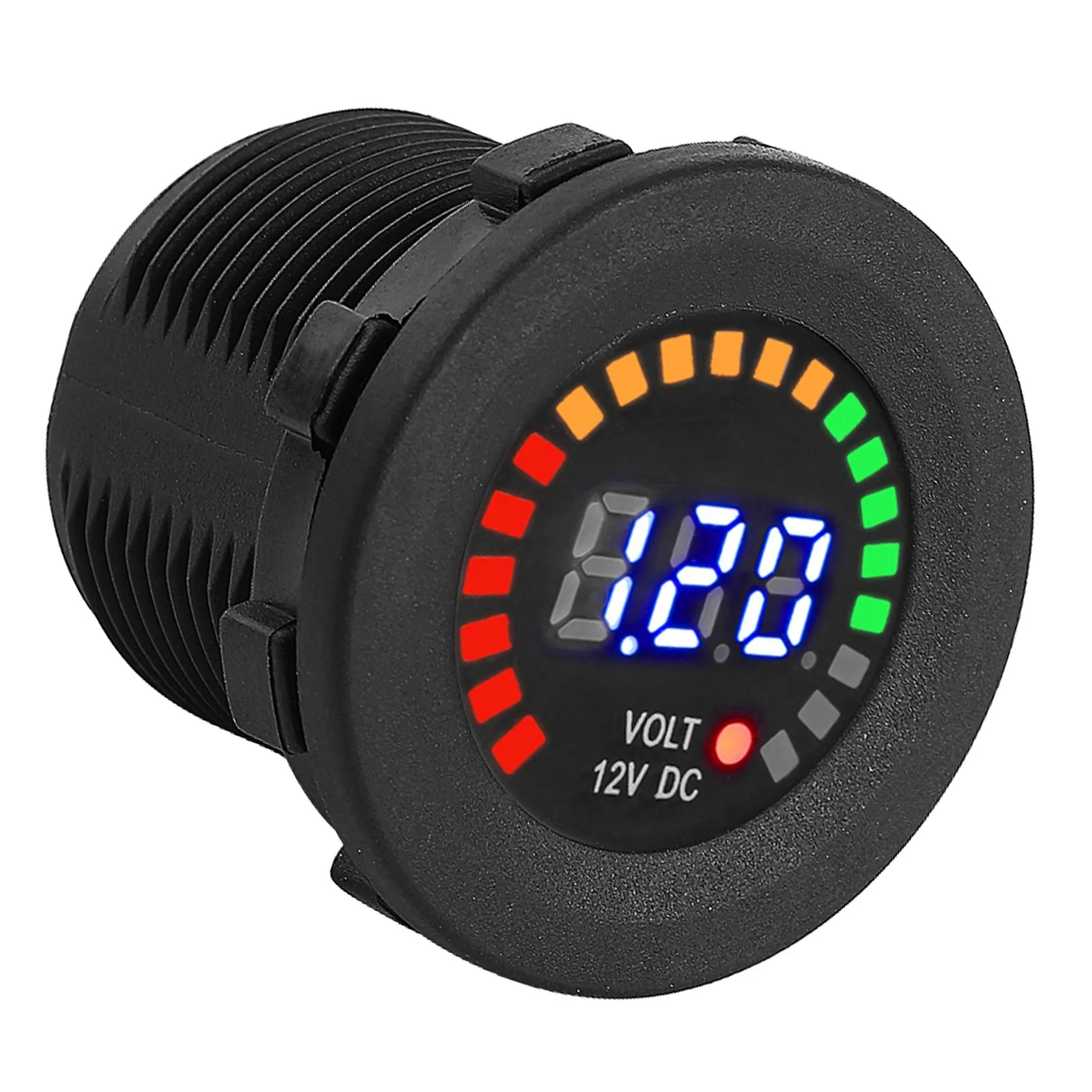 12 V Motorcycle Car LED Digital Display Voltmeter Waterproof Voltage Volt Meter Gauge Motorbikes Cars Boats ATV UTV camper