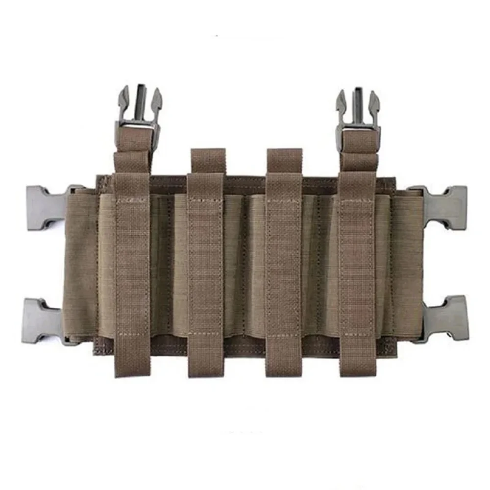 Outdoor Vest 119 MK3 MK4 JPC2.0 Chest Quadruple Magazine Insert Pouch For Sub Holster Glock MP5 MP7 45 Elastic Magazine Holder