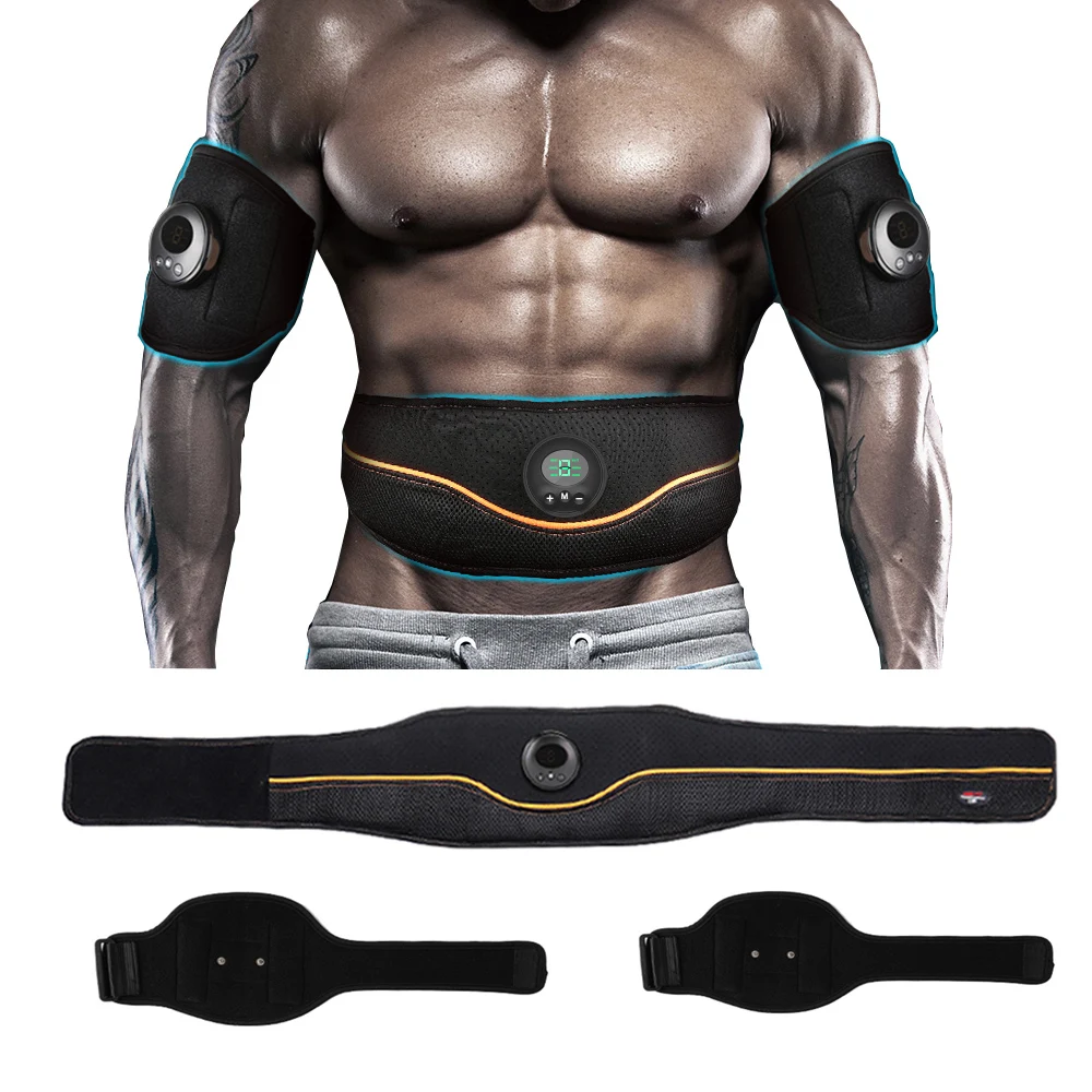 Smart Muscle Stimulation belt Electric ABS Stimulator Trainer EMS Abdominal Exerciser Toning Belts Fitness Training Gym Workout