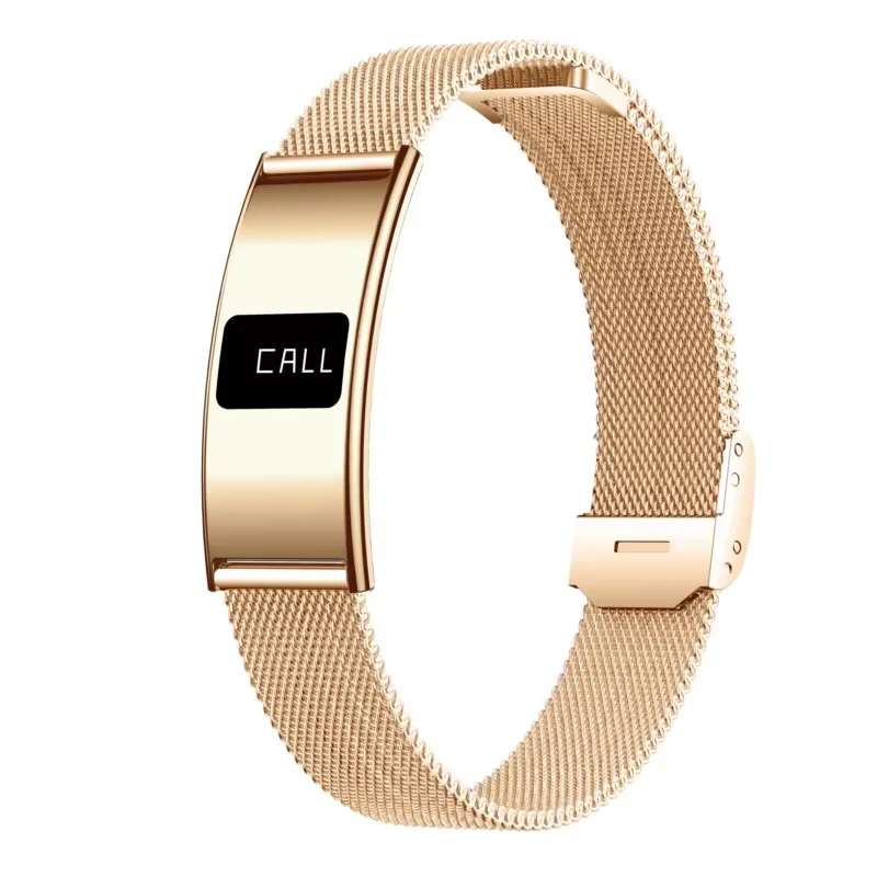 

696 Women Men Wristband Heartrate Sport Smartwatch Stainless Steel Smart Watch Ultra-thin Body Waterproof Health Daily Monitor