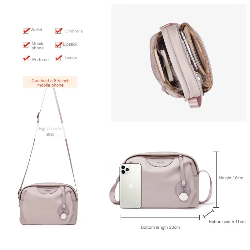 Golf tasche Damen einfache Leinwand One Shoulder Umhängetasche Oxford Stoff leichte vielseitige Mutter kleinen Rucksack