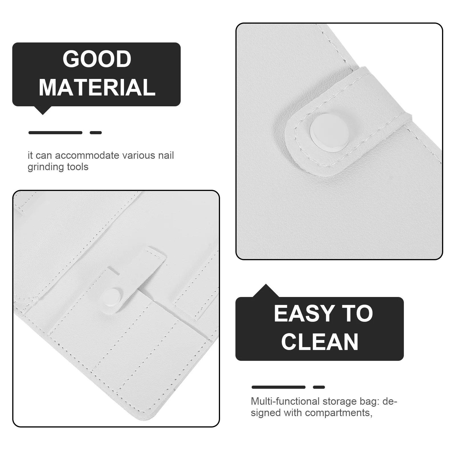 37 ثقوب لقمة ثقب حقيبة التخزين متعددة الوظائف المحمولة المنظم لأدوات الأظافر تصميم دائم الحد الأدنى حجم السفر مسمار #1
