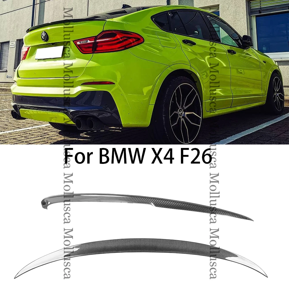 For BMW X4 F26 P Style Carbon fiber Rear Spoiler Trunk wing 2013-2018 FRP honeycomb Forged