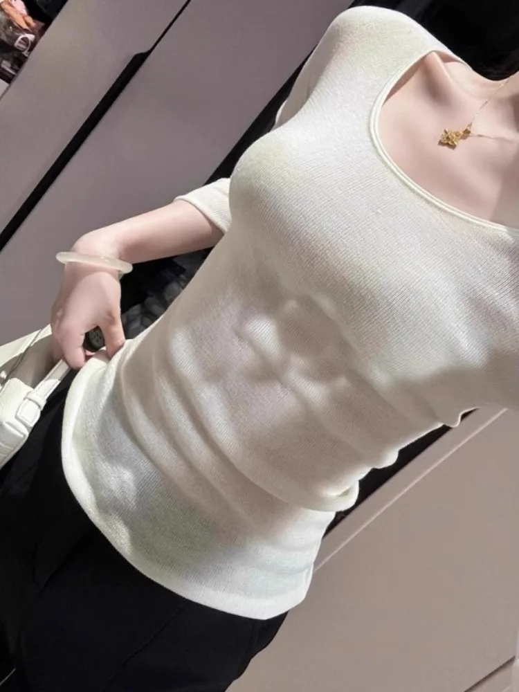 

Thiened Long Sve трикотажная основа irt женская осенне-зимняя модная внутренняя одежда облегающий теплый белый топ с большим воротником