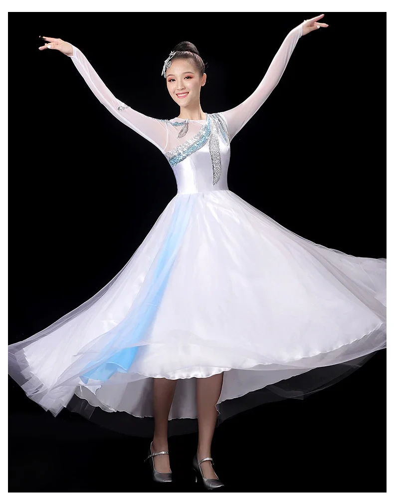 

Grand Opening Dance Large Swing Dress Costume Women's Large Stage Singing and Dancing Costume