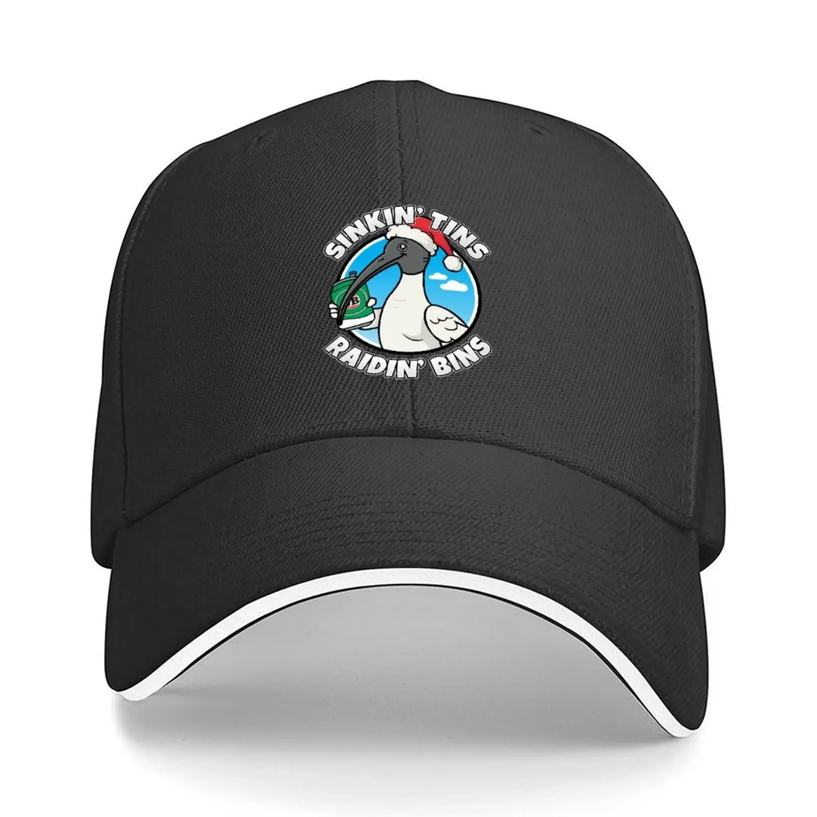Sinkin' tins, raidin' bins - Aussie Christmas ibis Baseball Cap Sunhat fashionable Luxury Hat Men Caps Women's