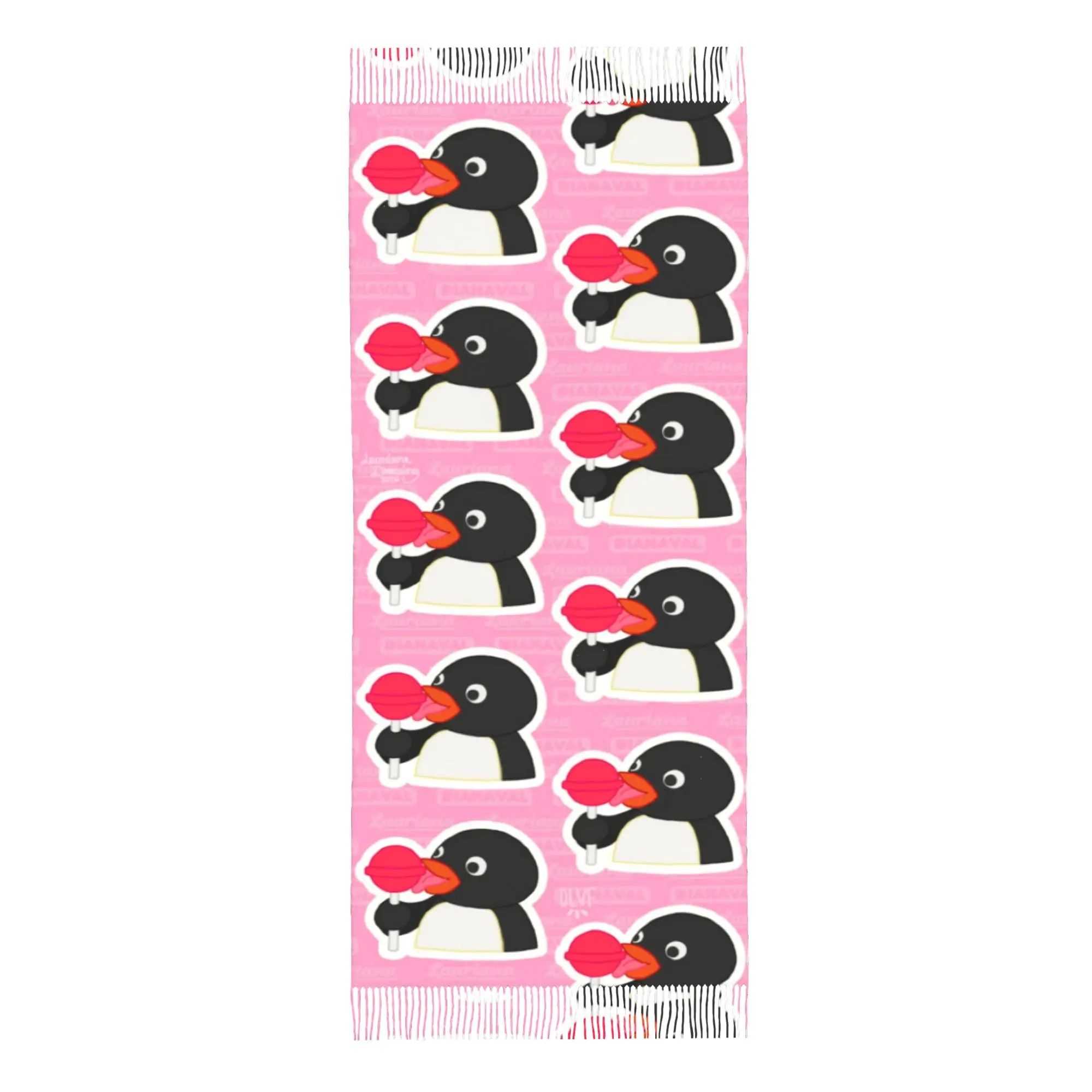 PinguTassel Scarf P-Pingu Autumn Winter Vintage Winter Warm Birthday Gift Hijab Stoles