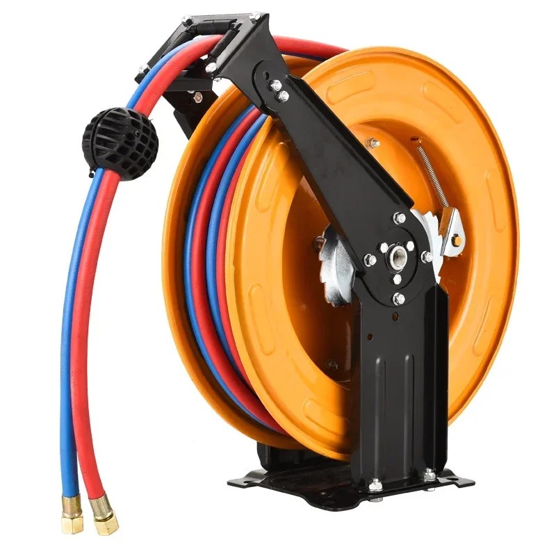 מיכל חמצן אצטילן מקביל אוטומטי צינור טלסקופי גלגל צינור כפול מתכת קוטר חיתוך ריתוך חמצן 20 מטרים