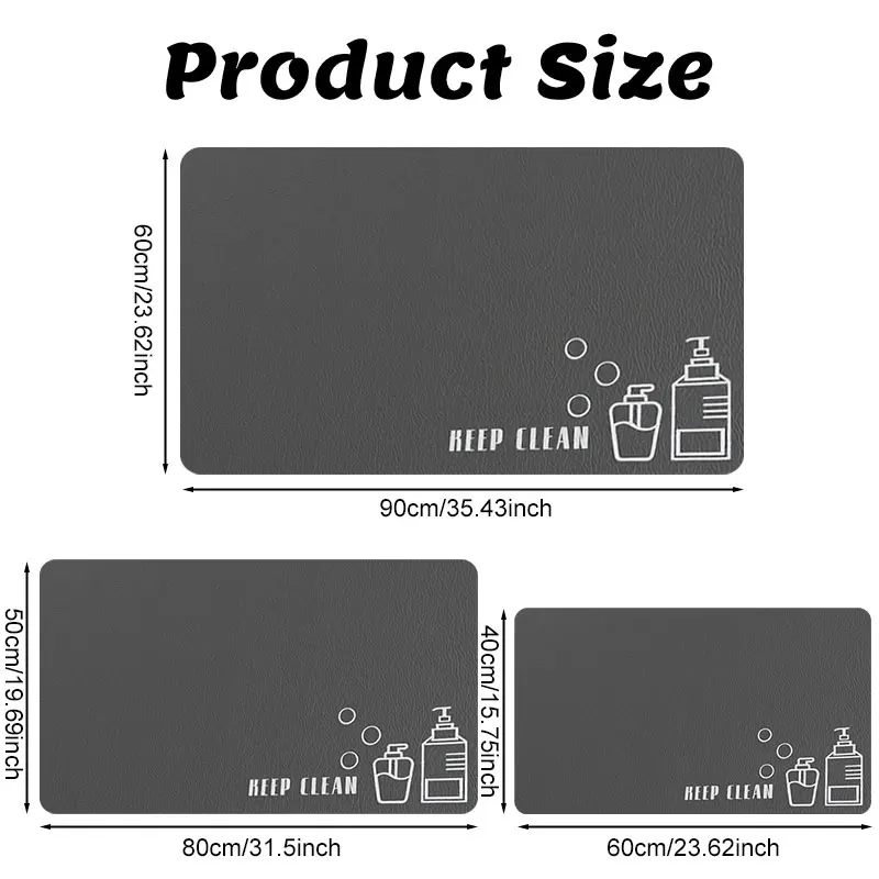 Diatomite Bath Mat Bathroom Absorbent Non-Slip Floor Mat Foot Carpet Quick Dry Shower Toilet Kitchen Rug Doormat Washable 1pc