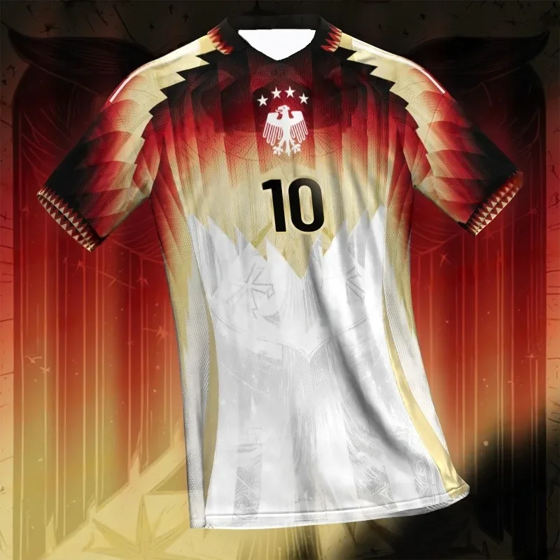 

2025 Outdoor Sports Football Fitness Men's Large T-shirt 3D Printed Surfing Short Sleeve Quick Drying Sweat Absorbing
