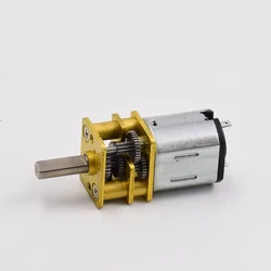 Mini 10mm*12mm N10 Full Metal Gearbox Gear Motor D-shaft DC 3V 3.7V 5V 6V 114RPM Slow Speed for Robot Car Electric Lock