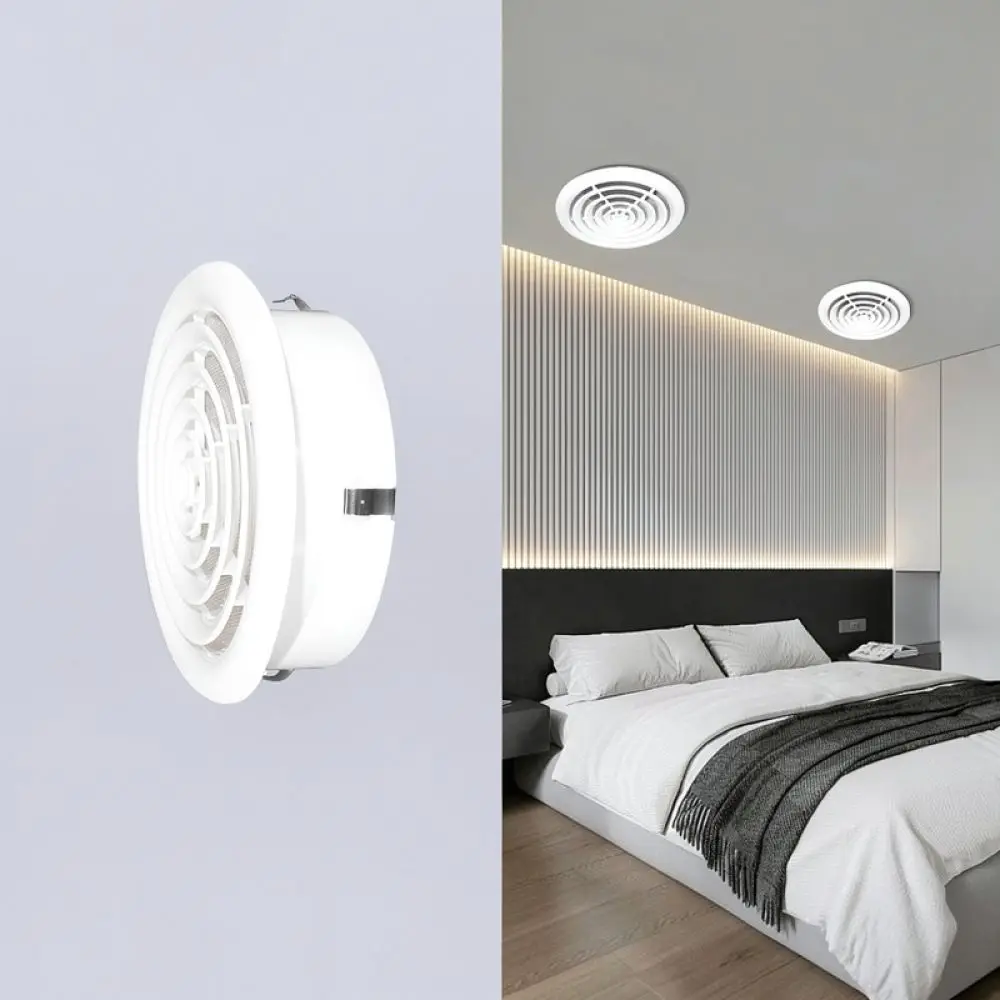 Abs Round Air Vent Diffuser Grille Spring Clip For Muye Ventilation System Indoor Exhaust Duct Cover Extraction Outlet