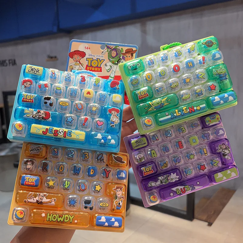 Toy Stories 26-Key Keycap Clicker Keyboard Keychain Button Key Cap