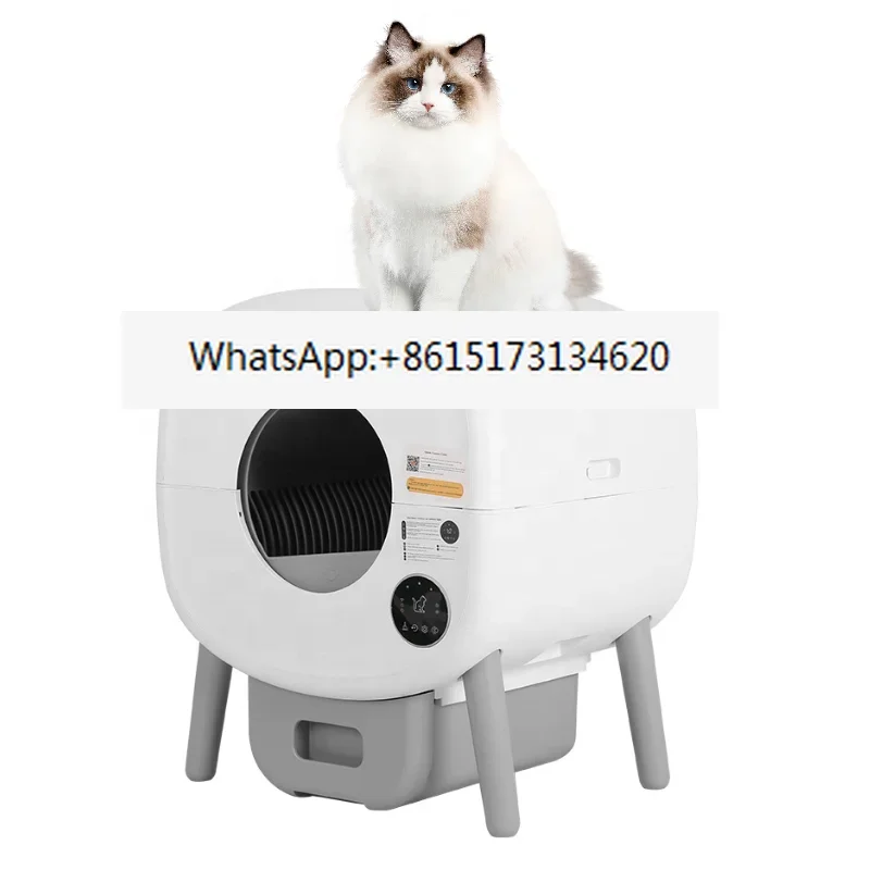 76l Large Capacity Enclosure self-cleaning cat toilet Accessories Automatic Cat  Box