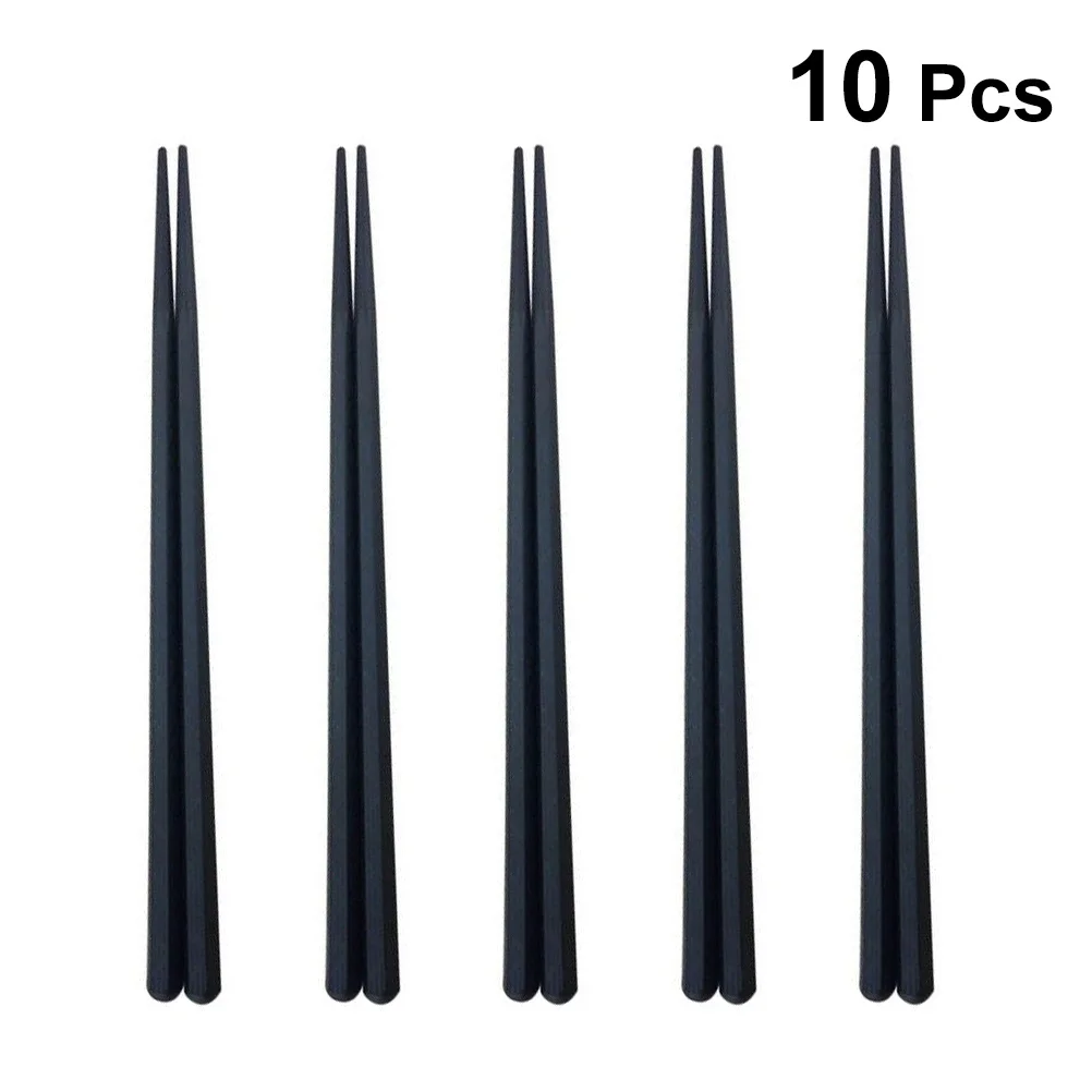

5 шт. шестигранные палочки для еды с гладкой отделкой, высокая износостойкость, посуда для дома, кемпинга, практичная защита от ожогов